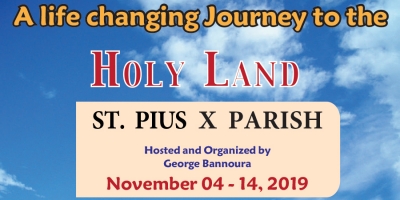 11 Days to the Holy Land from Denver, CO - November 04-14, 2019 - St. Pius X Parish